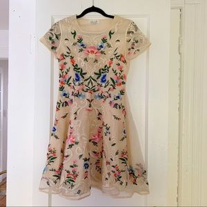 Chicwish floral embroidered dress